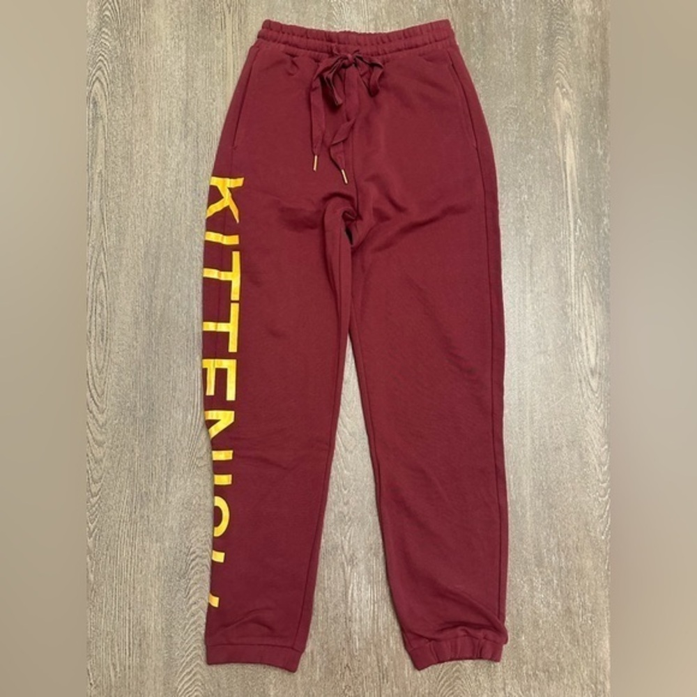 NWT KITTENISH MAROON AND GOLD SWEATPANTS - Size Small SKU:431